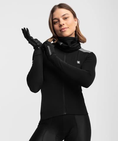 Siroko SRX M4 Selva Negra – Dames fietsshirt lange mouw (zwart/grijs)