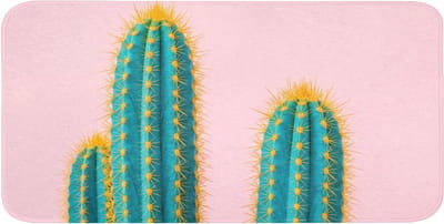 WC mat 120x60 cm - Antislip - Cactussen - Modern - Pastel - Toiletmat - Vloermat - Douchemat - Toilet tapijt - Toiletmatten