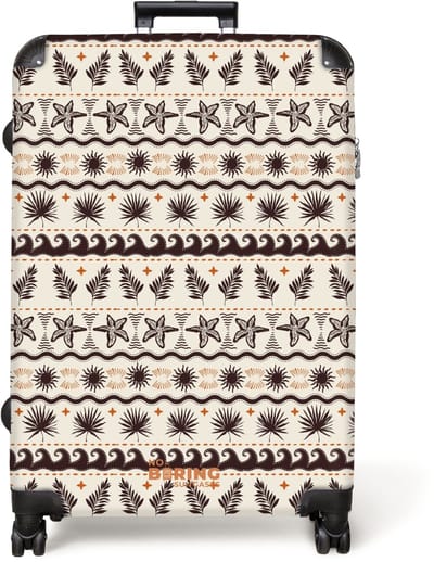 NoBoringSuitcases.com® - Koffer groot - Reiskoffer lichtgewicht - Strand en zee print - Rolkoffer met 4 wielen - Grote trolley XL - 98 liter bagage