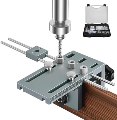 Deuvel-sjabloonset 3-in-1 met boor en positioneringsclip voor meubels