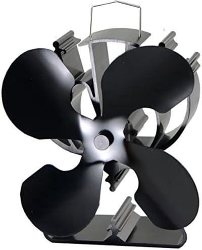 Houtkachel Ventilator - Ecologische Ventilatorkachel voor Brandhout Brander - Zwart Houtkachel Ventilator