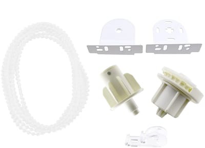 Cosensi- Rolgordijnbevestigingen Vervangingsset - Beugels - Koppelingsbeugel - Witte Ketting - Bevestigingen - Geschikt voor 38mm buizen - Rolgordijnaccessoires