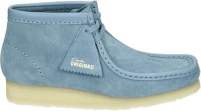 Clarks - WALLABEE BOOT - Hoge sneakersVeterbootsDames veterschoenenDames sneakersHalf-hoge schoenen - Kleur: Blauw - Maat: 37