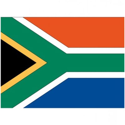 Vlag van Zuid Afrika stickers - 7 x 10 cm - Landen - Zuid Afrikaanse vlaggetjes - versiering - feestartikelen