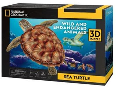 Cubic Fun 3D Puzzle National Geographic Sea Turtle 3D Puzzels