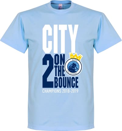 City 2 on the Bounce Champions T-Shirt - Lichtblauw - S
