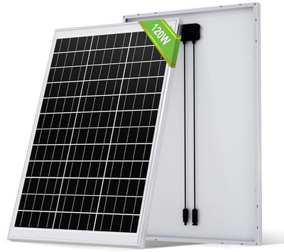 Zonnepanelen met Stekker - Zonnepaneel-Oplader - Zonnepaneel - 120W - Inc. 12V Zonnepaneel - Zonne-Laadregelaar - Zonnekabel - Z-Bevestigingsklemmen - voor Camping - Caravan - Huishouden - Off-grid-systeem - Noodsituatie