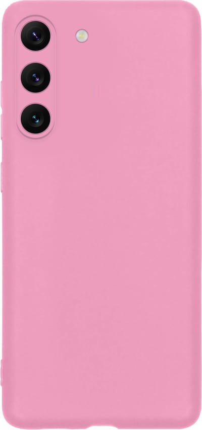 Hoes - Geschikt voor Samsung Galaxy S23 - Sterk & Shockproof - Hoesje Cover - Siliconen Case - Lichtroze