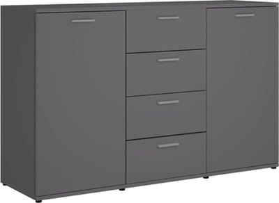 vidaXL - Dressoir - 120x35,5x75 - cm - bewerkt - hout - grijs
