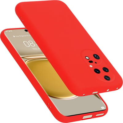 Cadorabo Hoesje geschikt voor Huawei P50 PRO in LIQUID ROOD - Beschermhoes gemaakt van flexibel TPU silicone Case Cover