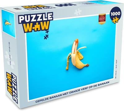 Puzzel Banaan - Oranje - Blauw - Legpuzzel - Puzzel 1000 stukjes volwassenen