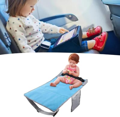 Vliegtuig Voetensteun Kind - Vliegtuig Bed Toddler - Comfortabel Reizen - Verstelbare Lengte - 26 x 22 x 4 cm