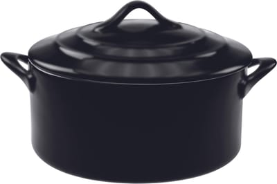 Cosy & Trendy Black Ovenschotel Met Deksel - Rond - 0.2L - Ø 10 cm x 5 cm
