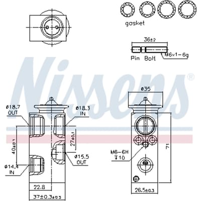 Expansieventiel, airconditioning NISSENS 999393
