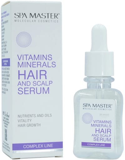 Spa Master Vitamins & Minerals Serum – Hair & Scalp Serum – Uniek Vitaminen & Mineralen Complex – Stimuleert Haargroei & Vitaliteit – 45ml