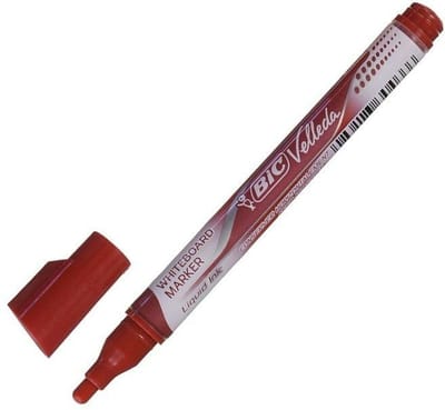 Bic - Viltstift Liquid whiteboard rond rood medium | 12 stuks