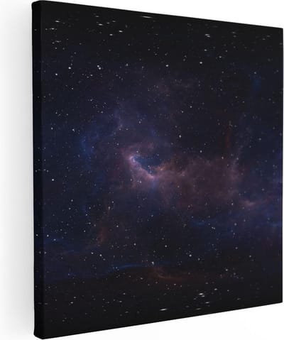 Artaza Canvas Schilderij Sterrenhemel - 30x30 cm - Klein - Wanddecoratie Universum - Muurdecoratie Ruimte - Schilderijen Op Canvas