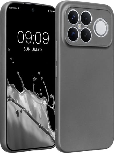 kwmobile metallic telefoonhoesje van TPU - geschikt voor Xiaomi Poco F8 Ultra - Flexible case voor smartphone - In metallic grijs