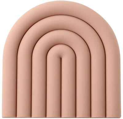 Dikke siliconen pannenonderzetter - Waterdicht, hittebestendig en regenboogkleurig ontwerp - Voor warme gerechten - Geschikt voor eetkamer en keuken - Dusty roze kleur