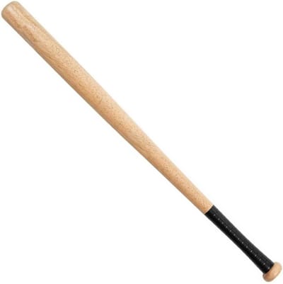 Natuurlijke houten honkbalknuppel 83 cm 32 inch - super robuust - 900 g - grip softball - volwassenen sport