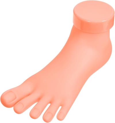 Voetmodel Manicure Training - Oefenvoet Nageldesign - Nagels Leren Aanbrengen - Realistisch Huidgevoel - 15x15x10 cm - Roze