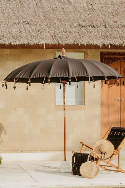 Bali parasol - zwart - 250 cm