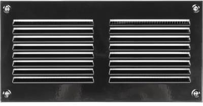 Ventilatierooster 200 x 100 mm - zwart metalen luchtafvoerrooster voor optimale ventilatie in uw huis
