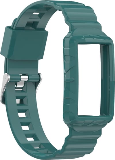 Siliconen bandje - geschikt voor Fitbit Charge 3 / Charge 4 - donkergroen