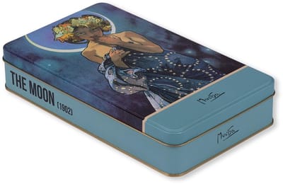 Inovra- Koekjesdoos Stijlvol - Metalen Blik - Alphonse Mucha - Opbergdoos - Voorraaddoos - Ideaal Cadeau