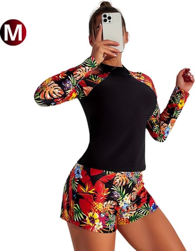 Bovista Rash Guard - Surf Shirt - Zwemkleding - UV Beschermende Kleding - Voor Zwemmen - Surfen - Duiken - Rood - Maat M