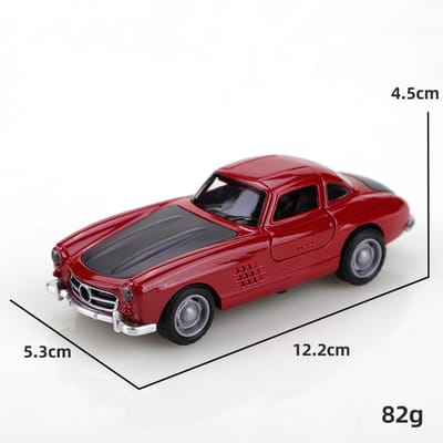 (Verpakt) 1/36 Schaal Replica Amz300Sl Legering Pullback Modelauto, Spuitgietmetaal, Jongensspeelgoed, Retro Ontwerp, Verfijnde Schaal.