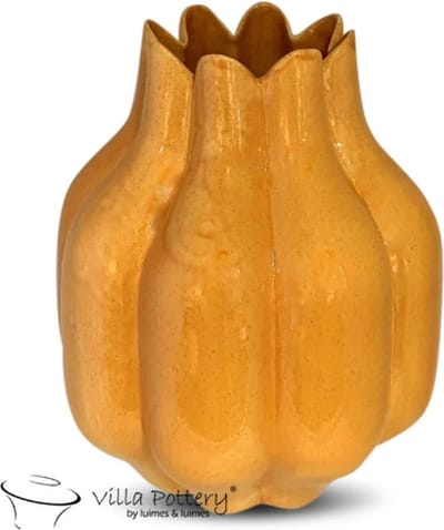 Vaas - Villa Pottery - Decoratie - Woondecoratie - Keramiek - Flowerpower 1 Yellow Reactive