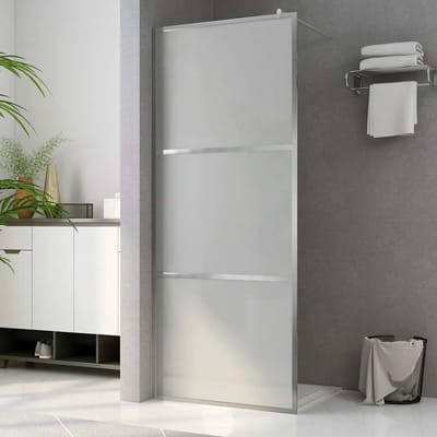 vidaXL - Inloopdouchewand - mat - 140x195 - cm - ESG-glas