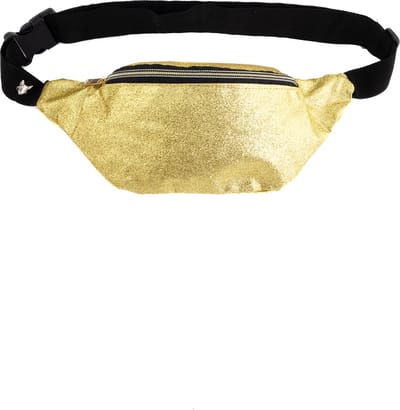 KIMU® Heuptasje Goud Glitters - Heuptas Gouden Fanny Pack - Tasje Glitter Cross Body Tas Festival