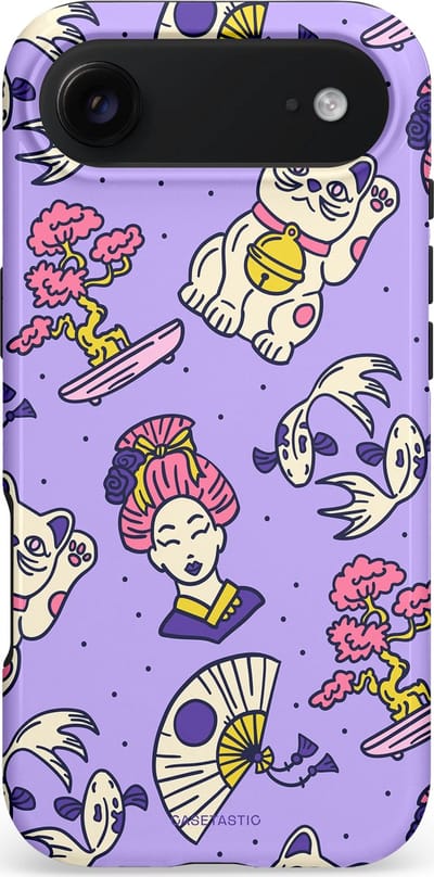Casetastic hoesje geschikt voor Apple iPhone Air - MagSafe - Dubbellaagse bescherming - Bonsai - Fashion Case - Lavendel Zilver Crème