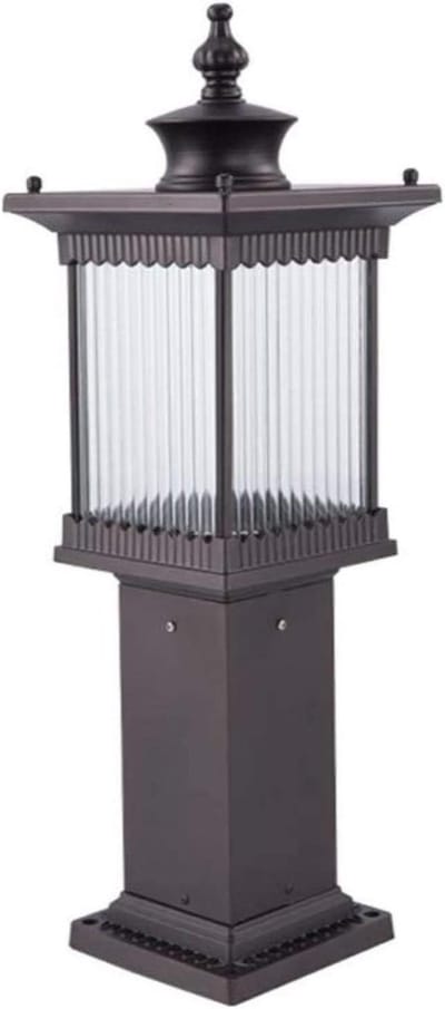 Buitenlamp Kolom - Paalverlichting Tuin - Decoratief Verlichten - Waterdicht Ontwerp - E27 Fitting - Grijs