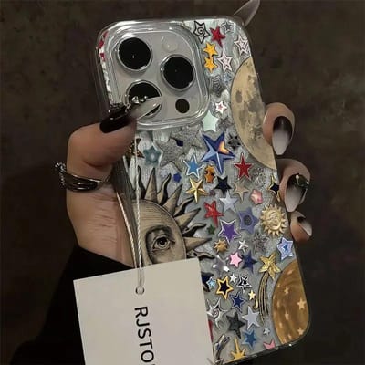 Luxe Abstracte Zon Siliconen Telefoonhoesje Voor iPhone 16 15 Pro Max Plus 16E 14 13 12 11 Pro Max XR X XS 7 8 Plus Schokbestendige Hoes For iPhone 13 Pro gray