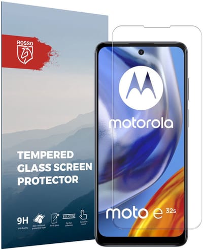 Rosso 9H Tempered Glass Screen Protector Geschikt voor Motorola Moto E32S | Glasplaatje | Beschermlaag | Beschermglas | 9H Hardheid