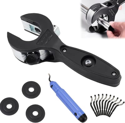 Professionele Buis Cutter Set voor RVS en Koper, 8-29 mm met 3 Vervangende Snijwielen en Ontbraamtools
