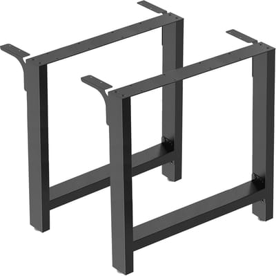 Tafelonderstel Vierkant - Tafelpoten Set - Meubelprojecten - Robuuste Constructie - 90x72 cm - Zwart