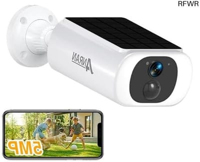RFWR® 5MP Draadloze Buiten Bewakingscamera met Zonnepaneel en 2-Weg Audio