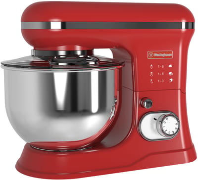 Westinghouse Retro Standmixer - 1200W - Keukenmachine 5L Mengkom - Keukenrobot - Keukenmixer - Foodprocessor - Rood