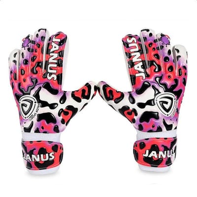 Protection Professionnelle des Doigts d'Enfants Utilisation Extérieure Latex Épaissi Gants de Gardien de But de Football Gants de Gardien Imprimés Léopard 5