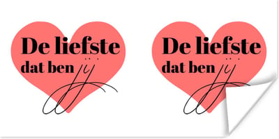 Poster Quotes - Liefde - De liefste dat ben jij - Spreuken - 120x60 cm