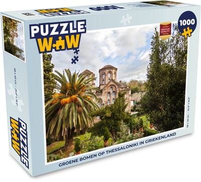 Puzzel Groene bomen op Thessaloniki in Griekenland - Legpuzzel - Puzzel 1000 stukjes volwassenen