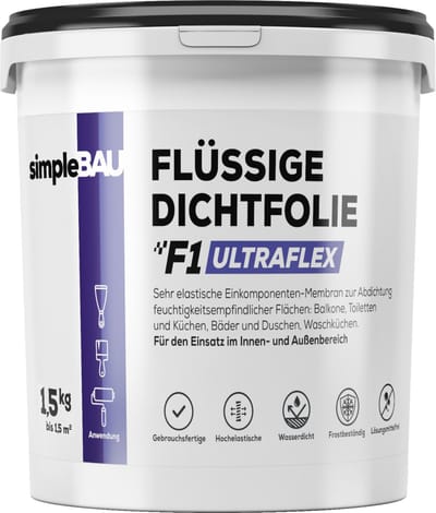 SimpleBau Vloeibare Afdichtingfilm Ultraflex F1  1,5kg