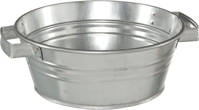 Verzinkin Plantenpot Ø 37 cm - Zilver - Hoogwaardige kwaliteit - 1 stuk