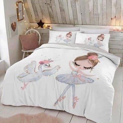 Mooie Prinses Kinderbeddengoed Set 150x200 Kasteel Dekbedovertrek Kussensloop Bedsprei Voor Meisjes Eenpersoonsmaat Dekbedovertrek 200x200 150x200cm 3pcs