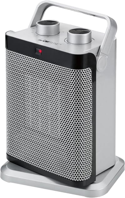 Keramische Verwarmingsventilator - Ventilator Kachel - Ruimte Verwarmen - 7 standen instelbaar - 1500 Watt - Zilver