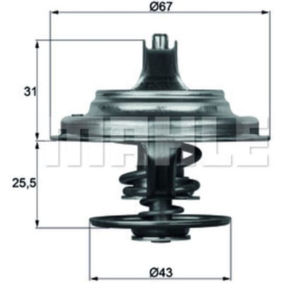 Thermostaat, koelvloeistof MAHLE TX 23 71D